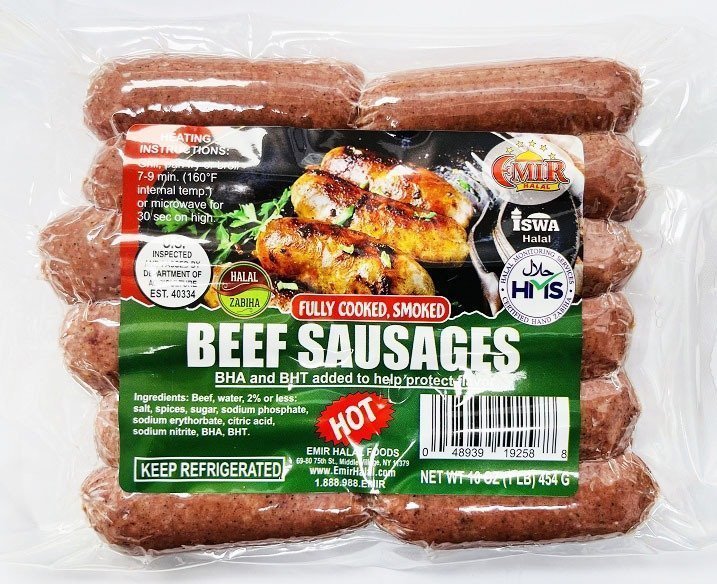 DELI: BEEF SAUSAGE 10PC-HOT