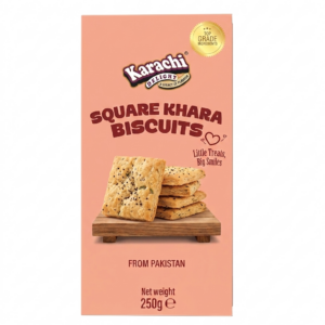 Karachi Delight Square Khara Biscuits 250G 20 Units per case